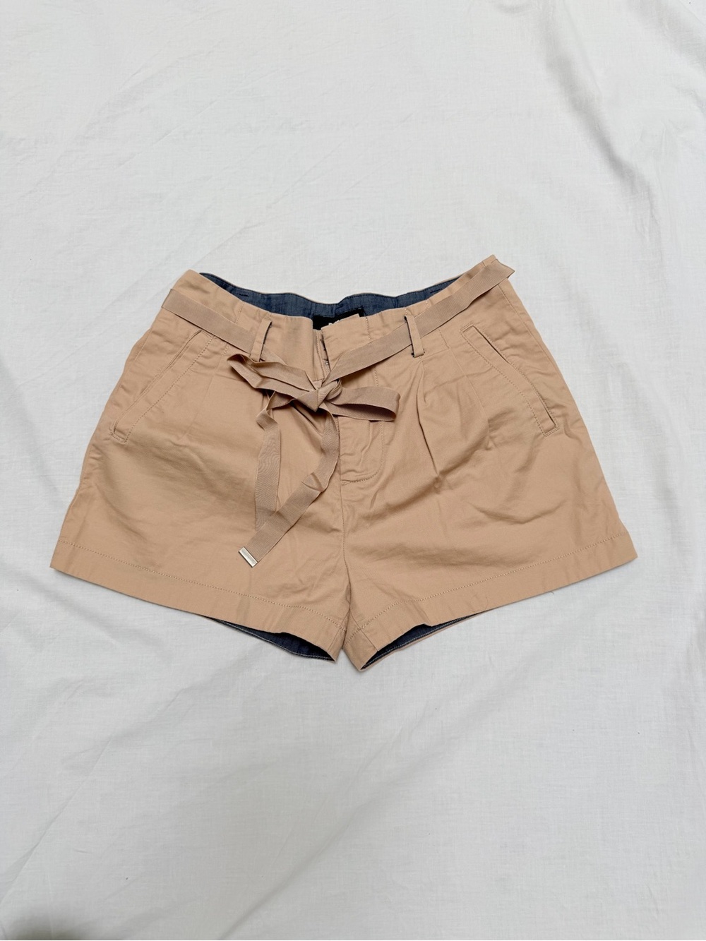 Diesel Beige Tie-Waist Bermuda Shorts